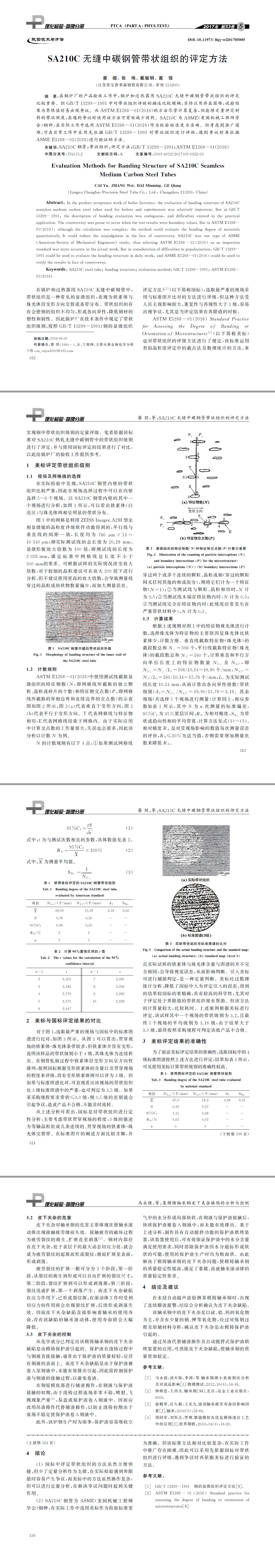 SA２１０C無(wú)縫中碳鋼管帶狀組織的評(píng)定方法